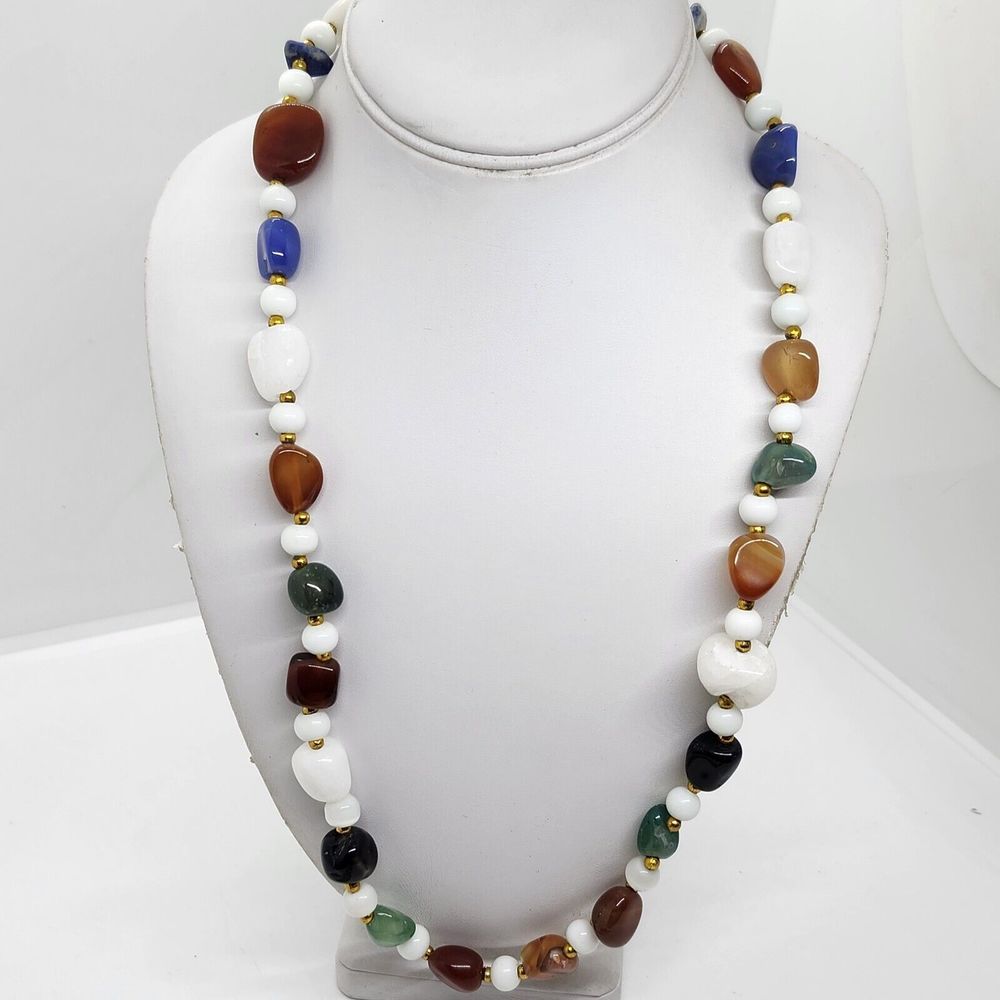 Vintage Mixed Stone Necklace‎